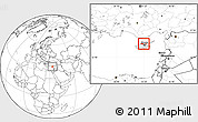 Blank Location Map of Kyrenia, highlighted country