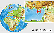 Physical Location Map of Kyrenia, within the entire country