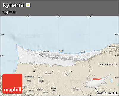 Classic Style Map of Kyrenia
