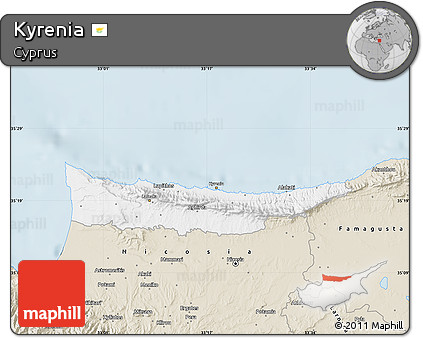 Classic Style Map of Kyrenia