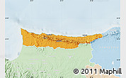 Political Map of Kyrenia, lighten