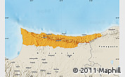 Political Map of Kyrenia, shaded relief outside