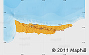 Political Map of Kyrenia, single color outside