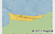 Savanna Style Map of Kyrenia, single color outside