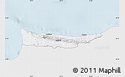 Silver Style Map of Kyrenia, single color outside