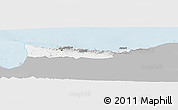 Gray Panoramic Map of Kyrenia, single color outside
