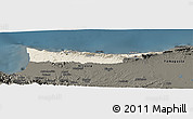 Shaded Relief Panoramic Map of Kyrenia, darken