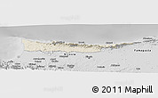 Shaded Relief Panoramic Map of Kyrenia, desaturated