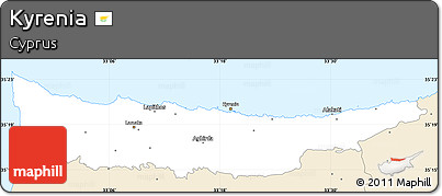 Classic Style Simple Map of Kyrenia