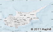 Classic Style Map of Cyprus, single color outside