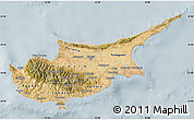Satellite Map of Cyprus, lighten