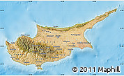Satellite Map of Cyprus, physical outside