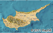 Satellite Map of Cyprus, physical outside, satellite sea
