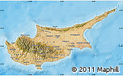 Satellite Map of Cyprus, political shades outside