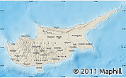 Shaded Relief Map of Cyprus, satellite outside, shaded relief sea