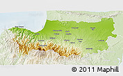 Physical 3D Map of Nicosia, lighten