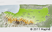 Physical 3D Map of Nicosia, semi-desaturated