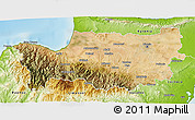 Satellite 3D Map of Nicosia, physical outside