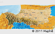 Satellite 3D Map of Nicosia, political outside