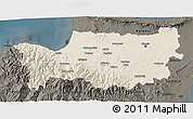Shaded Relief 3D Map of Nicosia, darken