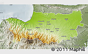Physical Map of Nicosia, semi-desaturated