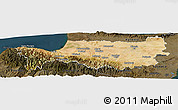 Satellite Panoramic Map of Nicosia, darken