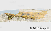 Satellite Panoramic Map of Nicosia, lighten