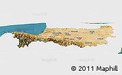 Satellite Panoramic Map of Nicosia, single color outside