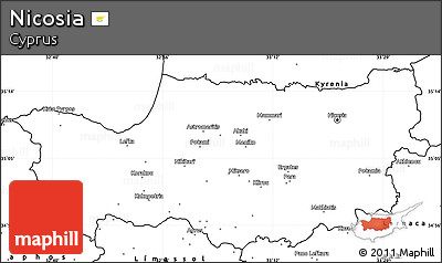 Blank Simple Map of Nicosia