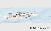 Gray Panoramic Map of Cyprus, single color outside