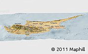 Satellite Panoramic Map of Cyprus, lighten