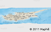 Shaded Relief Panoramic Map of Cyprus, satellite outside, shaded relief sea