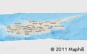 Shaded Relief Panoramic Map of Cyprus, single color outside