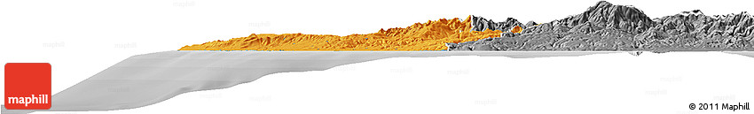 Political Horizon Map of Paphos, desaturated Political Horizon Map of Paphos, desaturated