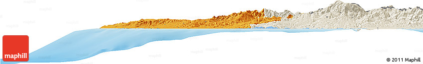 Political Horizon Map of Paphos, shaded relief outside Political Horizon Map of Paphos, shaded relief outside