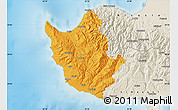 Political Map of Paphos, shaded relief outside