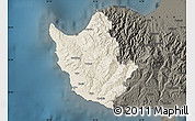 Shaded Relief Map of Paphos, darken