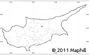 Blank Simple Map of Cyprus, cropped outside, no labels