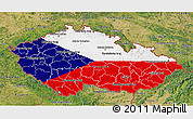 Flag 3D Map of Czech Republic, satellite outside