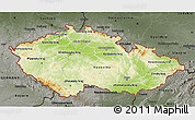 Physical 3D Map of Czech Republic, darken, semi-desaturated