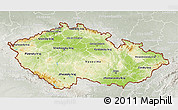 Physical 3D Map of Czech Republic, lighten, semi-desaturated