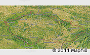 Satellite 3D Map of Czech Republic, desaturated