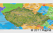 Satellite 3D Map of Czech Republic, political outside