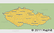 Savanna Style 3D Map of Czech Republic, single color outside