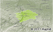 Physical 3D Map of hl.m. Praha, semi-desaturated