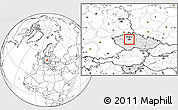 Blank Location Map of Praha, highlighted country, highlighted parent region