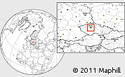 Blank Location Map of Praha, highlighted parent region