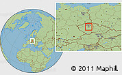 Savanna Style Location Map of Praha