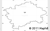 Blank Simple Map of Praha, cropped outside