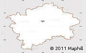 Classic Style Simple Map of Praha, cropped outside